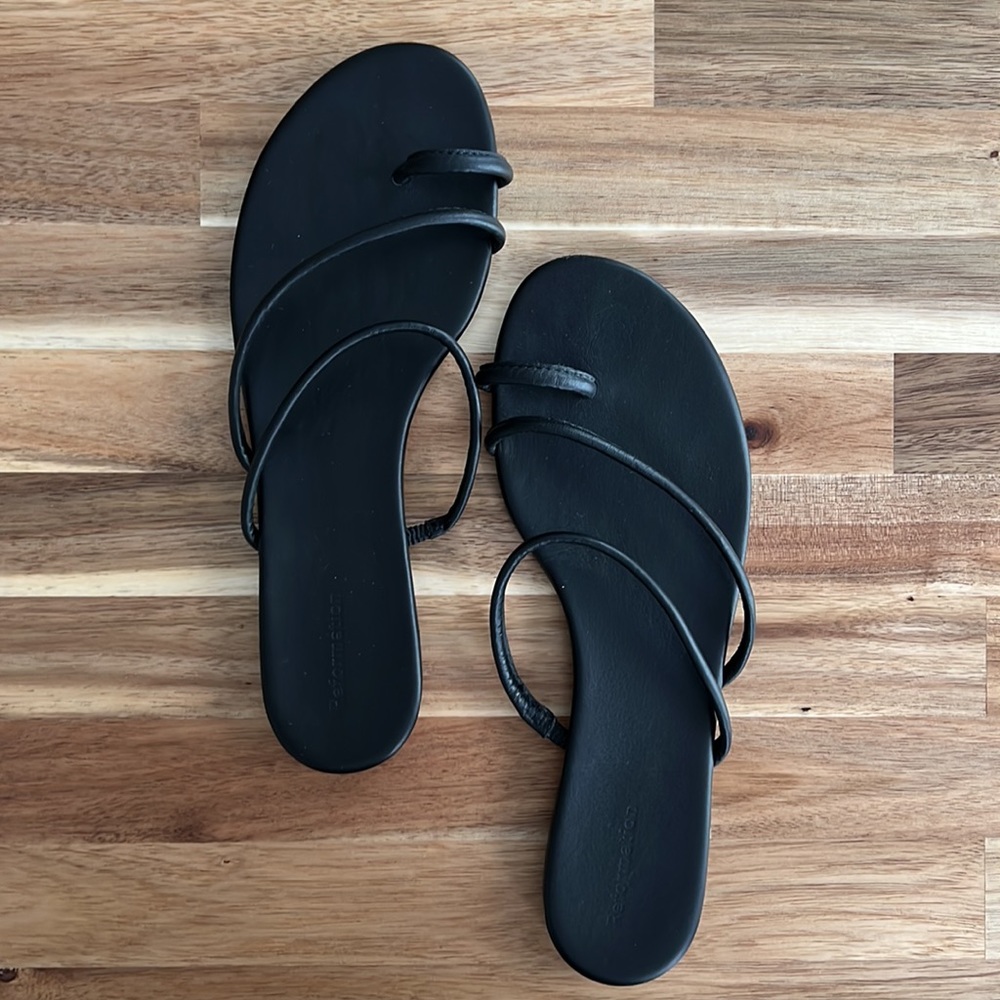 Reformation Ludo Toe Ring Strappy Flat Sandal